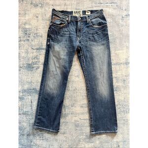 Ariat Blue M4 Low Rise Boot Cut Denim Jeans Men's 38 x 32